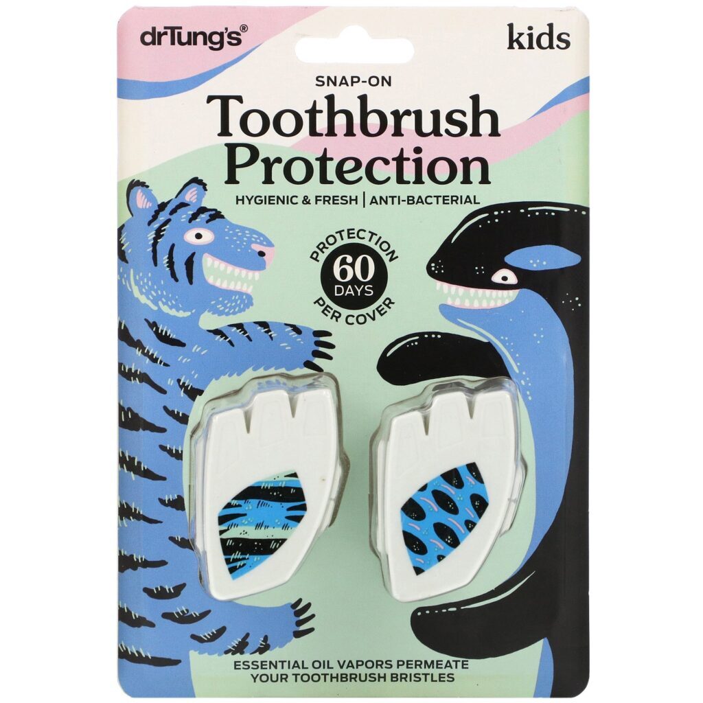 Dr. Tung's, Kid's Snap-On Toothbrush Protection, 2 Count - Imagem 2