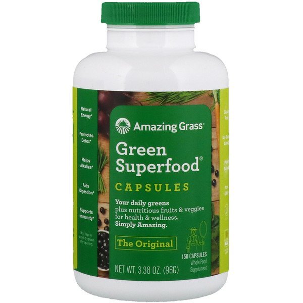 Amazing Grass, Green SuperFood, 650 mg, 150 Cápsulas