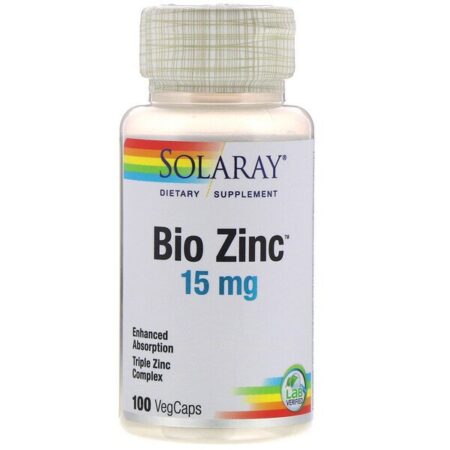 Solaray, Bio Zinc, 15 mg, 100 Cápsulas Vegetais - Image 2