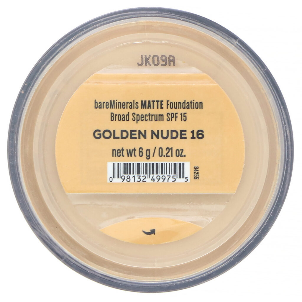 bareMinerals, Base matte, FPS 15, Nude dourado 16, 6 g - Imagem 2