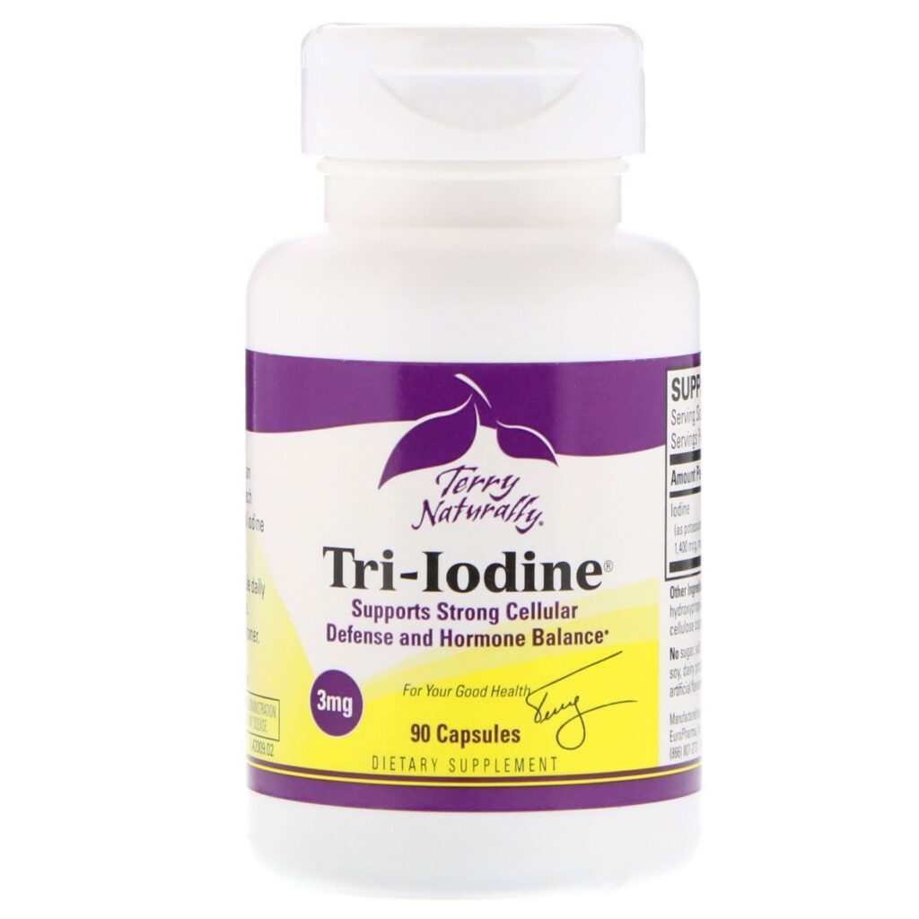Terry Naturally, Tri-iodo, 3 mg, 90 Cápsulas - Imagem 3