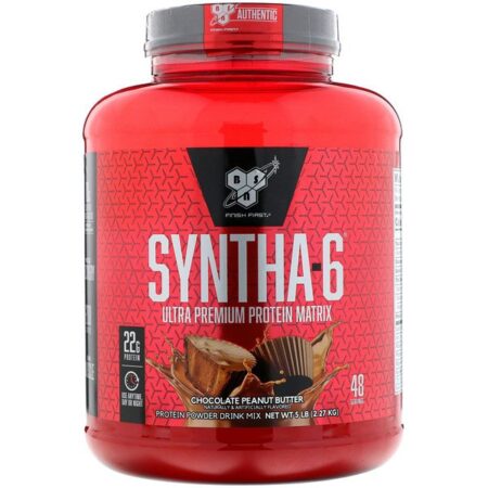 BSN, Syntha-6, Matriz de Proteínas Ultrapremium, Manteiga de Amendoim e Chocolate, 5,0 lb (2,27 kg)