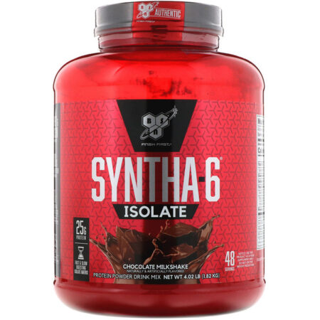 BSN, Isolado Syntha-6, Mistura de Proteínas em Pó, Milkshake de Chocolate, 1,82 kg (4,02 lb)