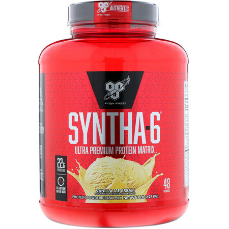 BSN, Syntha-6, Mistura em Pó para Bebida Proteica, Sorvete de Baunilha, 5,0 lbs (2,27 kg)