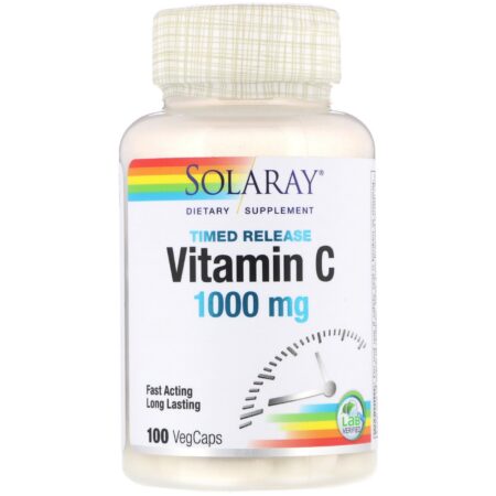 Solaray, Timed Release Vitamin C, 1000 mg, 100 VegCaps