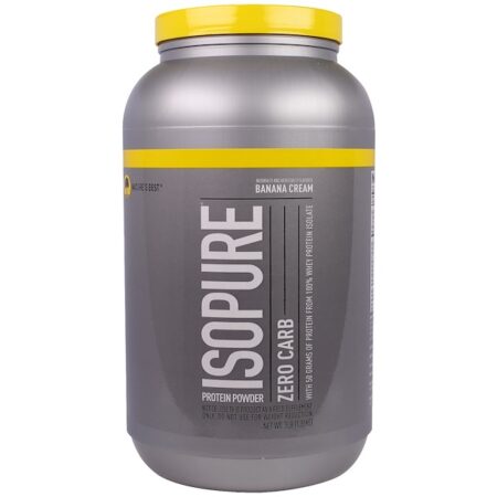 Isopure, Zero Carb, Proteínas em Pó, Creme de Banana, 1,36 kg (3 lb)