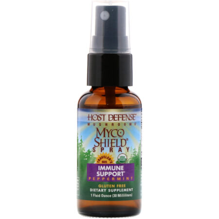 Fungi Perfecti, Mushrooms, Organic Myco Shield Spray, Immune Support Peppermint, 1 fl oz (30 ml) - Image 3