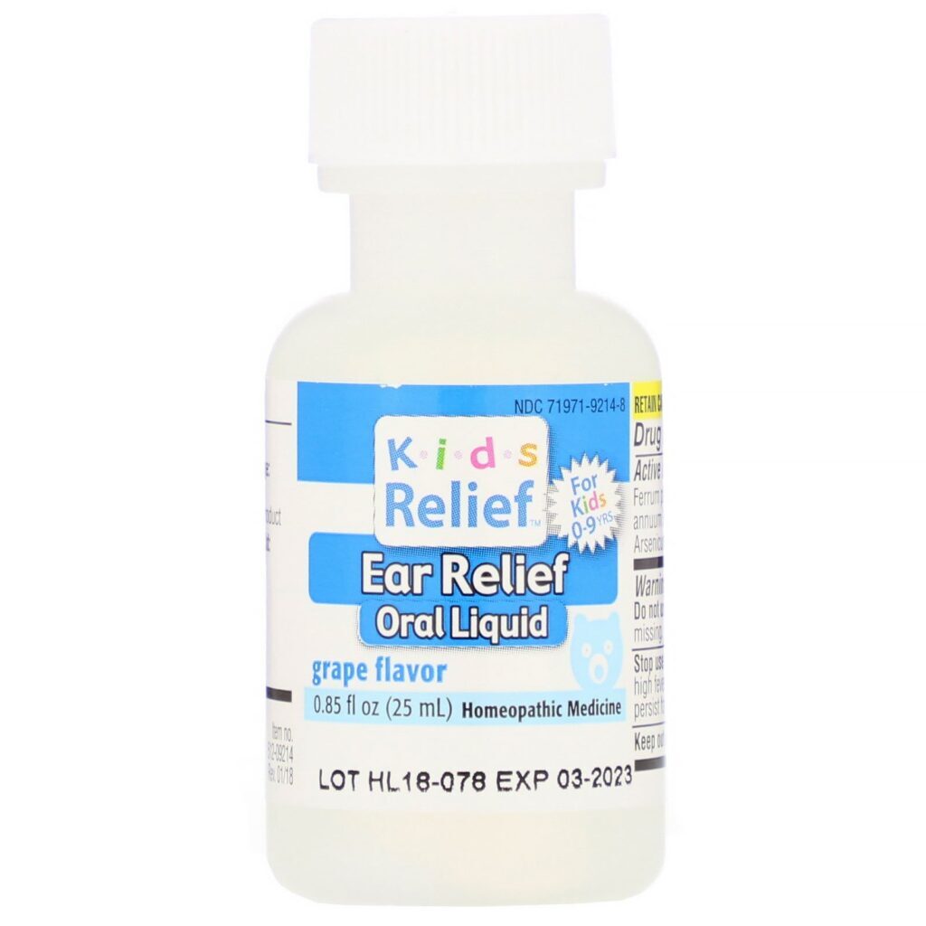 Homeolab USA, Kids Relief, Ear Relief Oral Liquid, For Kids 0-9 Yrs, Grape Flavor, 0.85 fl oz (25 ml) - Imagem 3