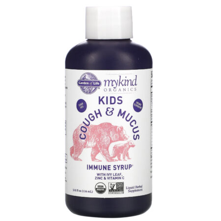 Garden of Life, Mykind Organics, Kids Cough & Mucus, Immune Syrup with Ivy Leaf, Zinc & Vitamin C, 3.92 fl oz (116 ml) - Image 2