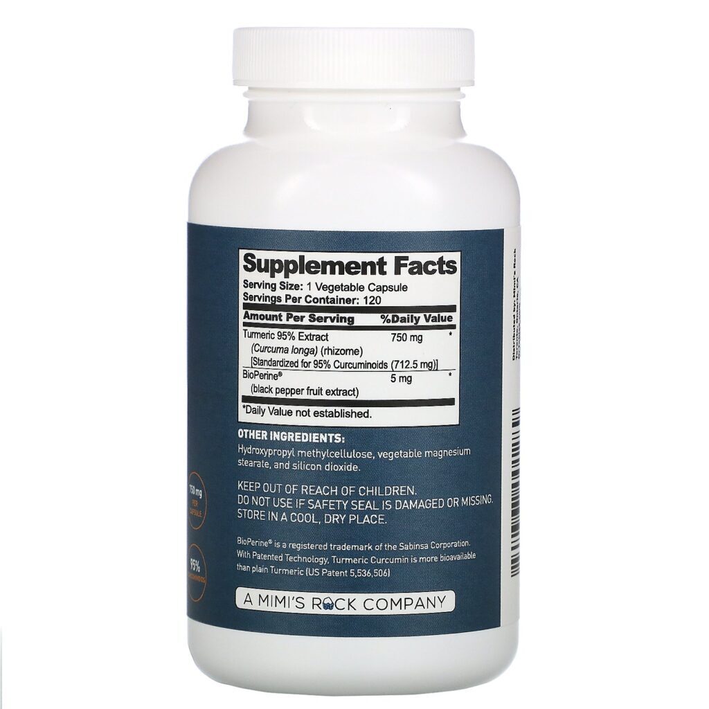 Dr. Tobias, Turmeric Curcumin, 120 Veggie Capsules - Imagem 2