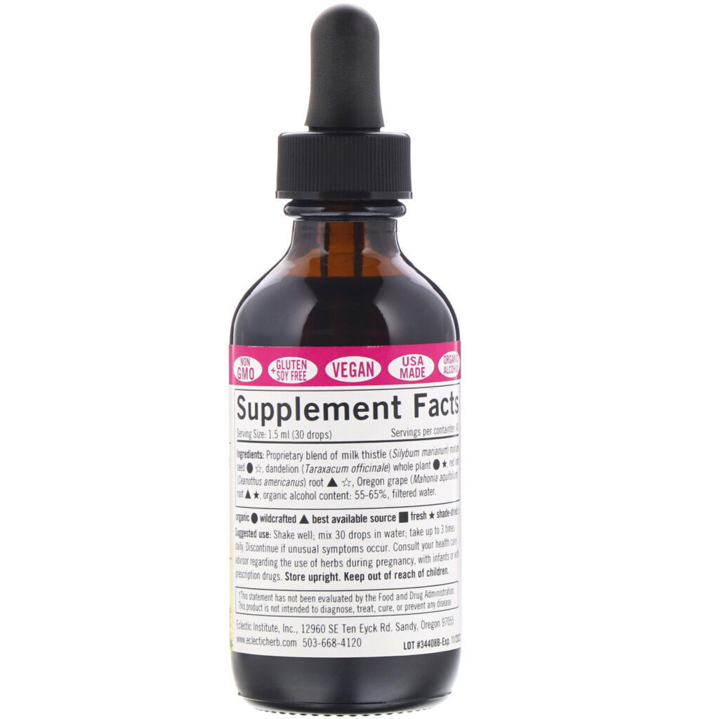 Eclectic Institute, Suporte para Fígado, 60 ml (2 fl oz) - Imagem 2