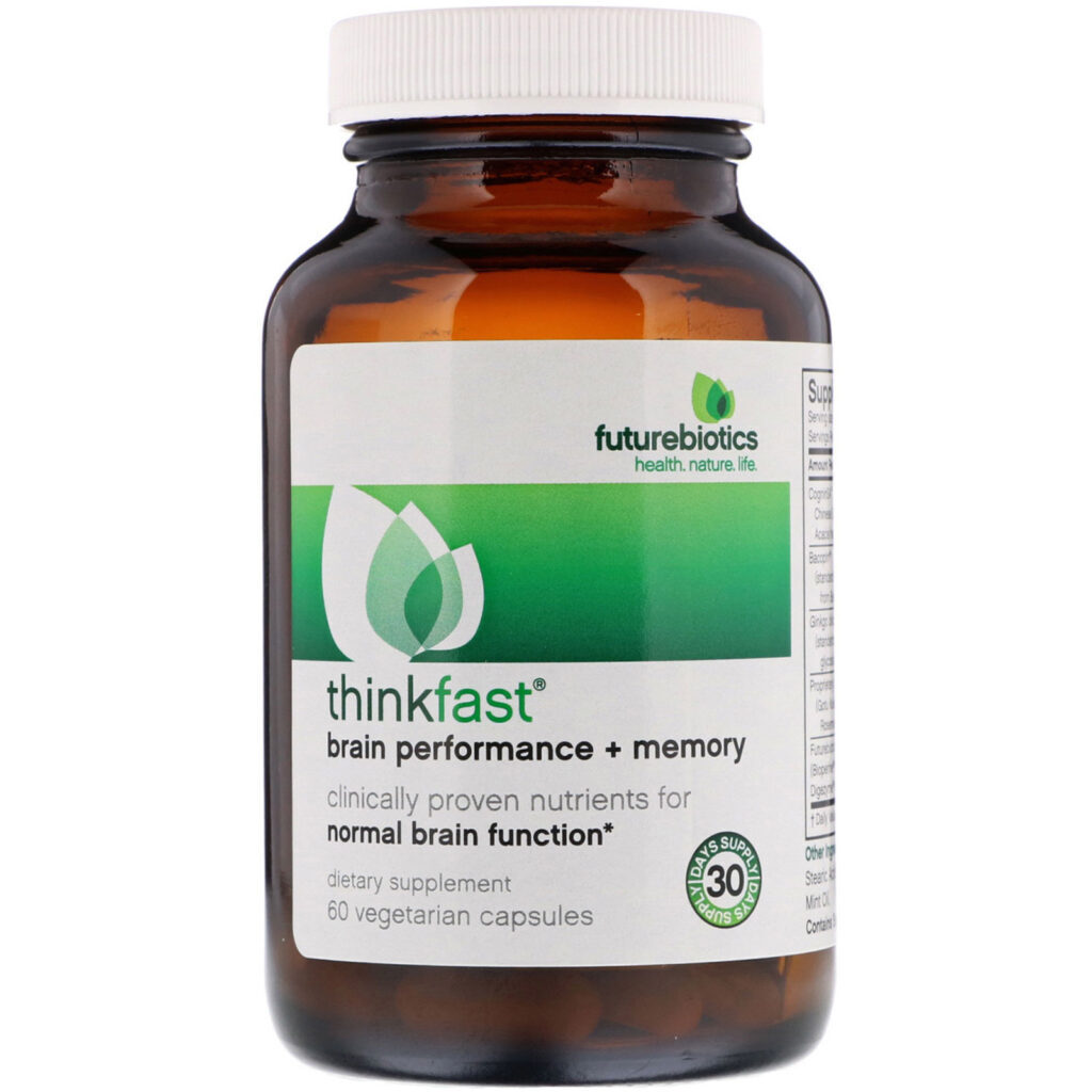 FutureBiotics, ThinkFast, Performance Cerebral + Memória, 60 Cápsulas Vegetais - Imagem 3