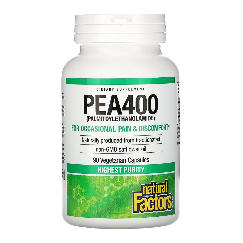 Natural Factors, PEA400, 90 Vegetarian Capsules - Imagem 3