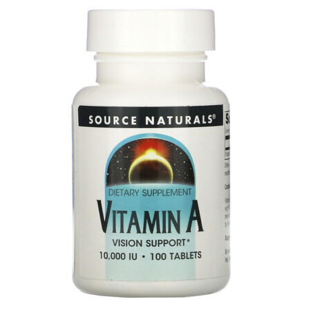 Source Naturals, Vitamina A, 10,000 IU, 100 Tabletes