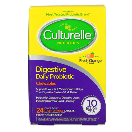 Culturelle, Digestive Daily Probiotic, Fresh Orange, 24 Once Daily Tablets