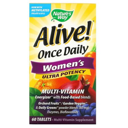 Nature's Way, Alive! Once Daily, Multivitamínico Ultra Potencial para Mulheres, 60 Comprimidos - Image 3