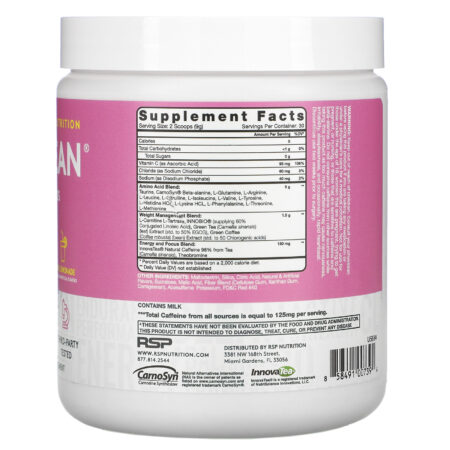 RSP Nutrition, AminoLean, Pink Lemonade, 9.52 oz (270 g) - Image 2