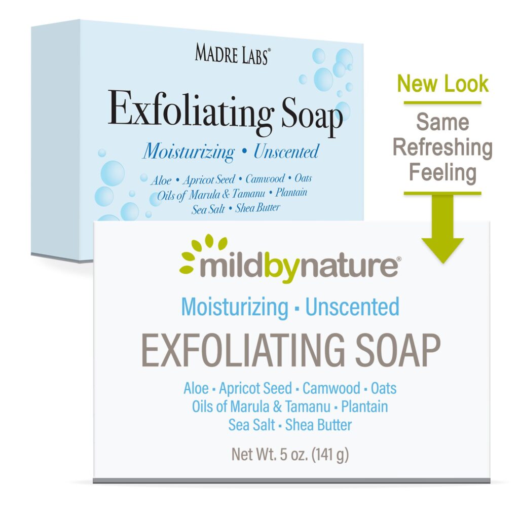 Mild By Nature, Sabonete Esfoliante, com Óleos de Marula e Tamanu e Manteiga de Karité, Sem Perfume, 141 g (5 oz) - Imagem 4