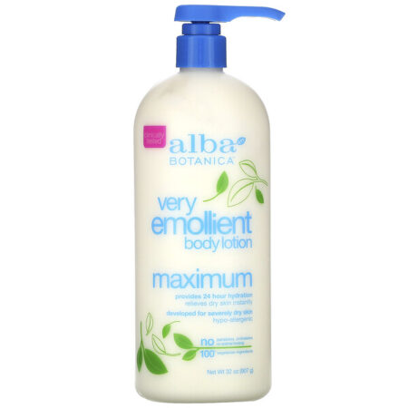 Alba Botanica, Muito Emoliente, Loção Corporal, Fórmula Máxima para a Pele Seca, 907 g (32 oz)