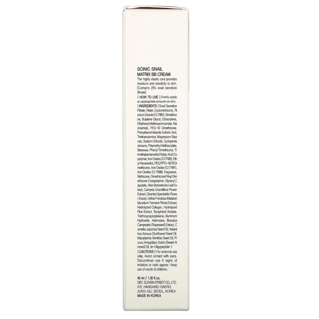 Scinic, Snail Matrix BB Cream, SPF 50+/PA+++, 1.35 fl oz (40 ml) - Imagem 3