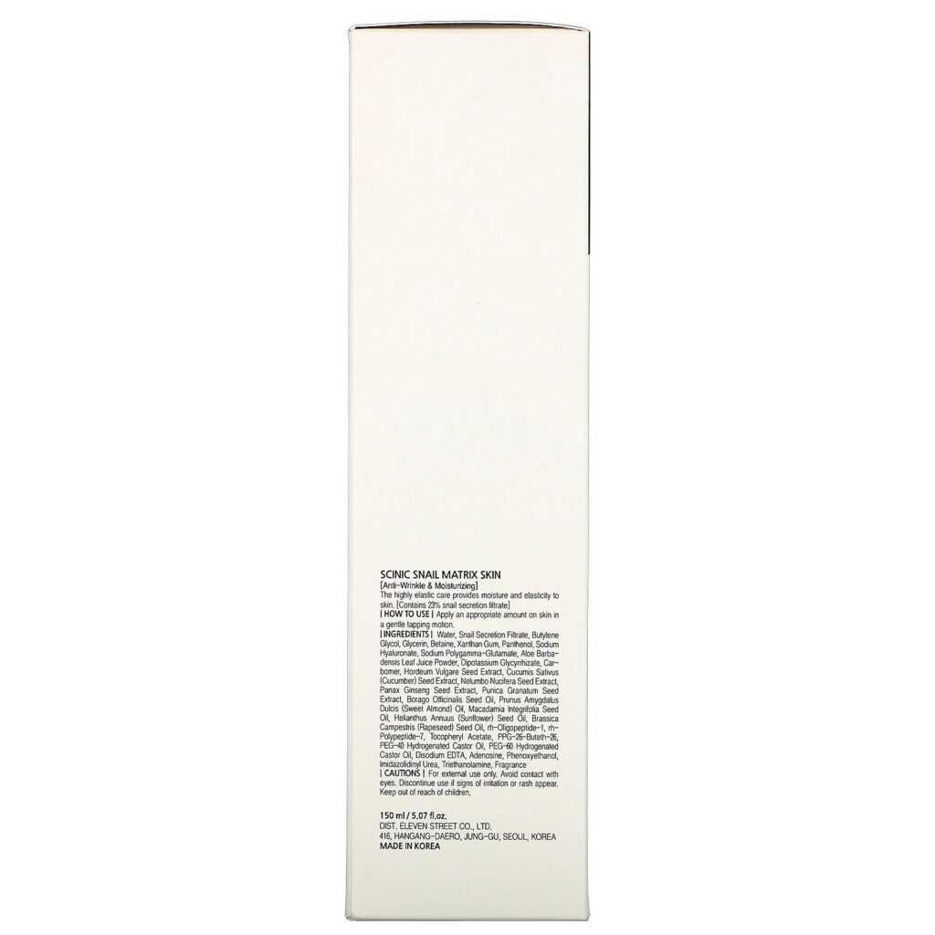 Scinic, Snail Matrix Skin, 5.07 fl oz (150 ml) - Imagem 3