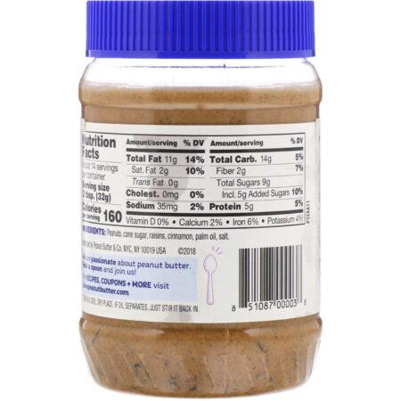 Peanut Butter & Co., Peanut Butter Blended, Cinnamon Raisin Swirl, 16 oz (454 g) - Image 2