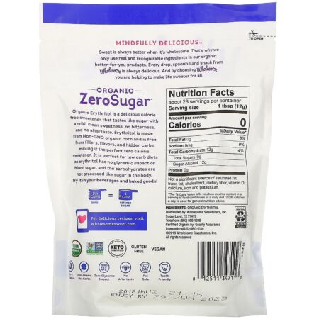 Wholesome, Organic ZeroSugar, 12 oz (340 g) - Image 2