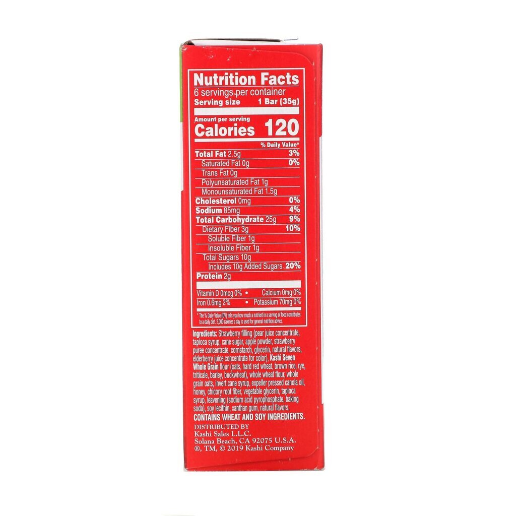 Kashi, Soft-Baked Cereal Bars, Ripe Strawberry, 6 Bars, 1.2 oz (35 g) Each - Imagem 2