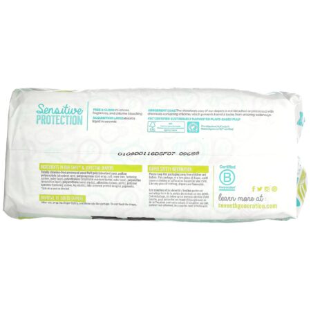 Seventh Generation, Sensitive Protection Diapers, Size 6, 35+ lbs, 17 Diapers - Image 2