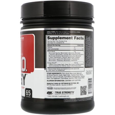 Optimum Nutrition, Essential Amin.O. Energy, Fusão de Frutas, 585 g (1,29 lb) - Image 2