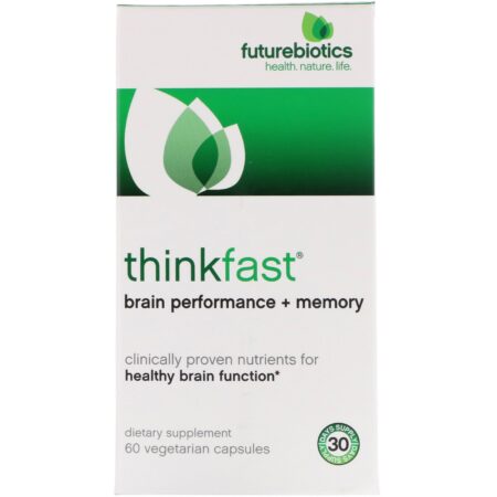 FutureBiotics, ThinkFast, Performance Cerebral + Memória, 60 Cápsulas Vegetais