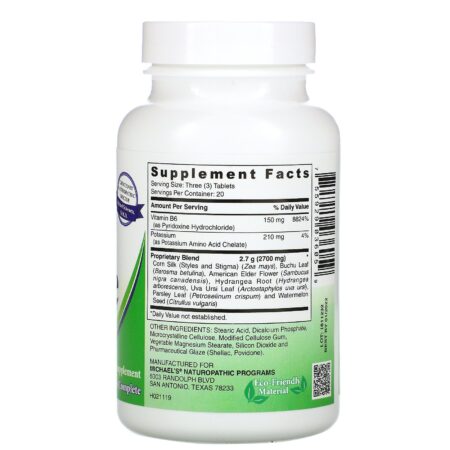 Michael's Naturopathic, Water Balance Factors, 60 Vegetarian Tablets - Image 2