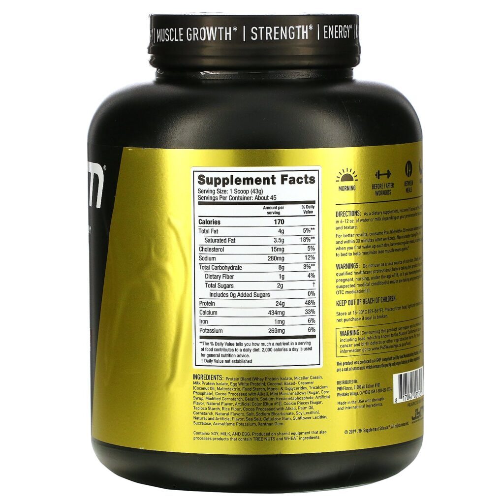 JYM Supplement Science, Ultra-Premium Protein Blend, Rocky Road, 4.2 lb (1915 g) - Imagem 2