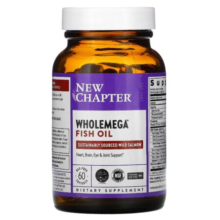 New Chapter, Wholemega Fish Oil, 60 Softgels - Image 3