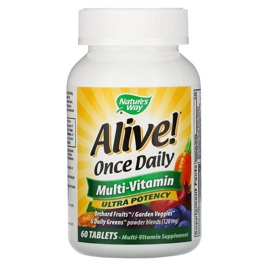 Nature's Way, Alive! Once Daily, Multi-Vitaminas, 60 Comprimidos