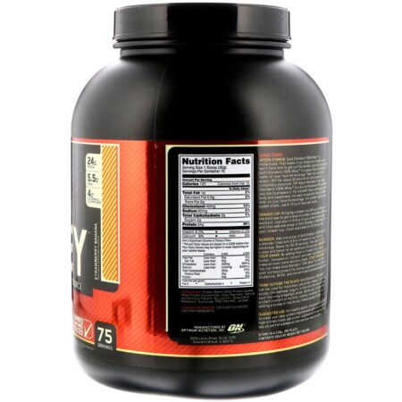 Optimum Nutrition, Gold Standard 100% Whey, Banana e Morango, 2,27 kg (5 lbs) - Image 2