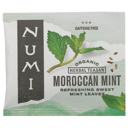 Numi Tea, Organic Herbal Teasan, Moroccan Mint, Caffeine Free, 18 Tea Bags, 1.40 oz (39.6 g) - Image 3