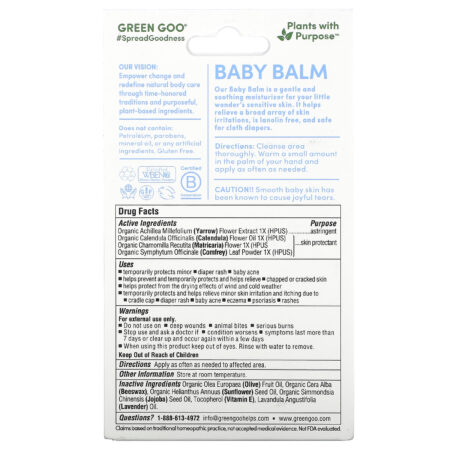 Green Goo, Baby Balm Salve, 1.82 oz (51.7 g) - Image 3