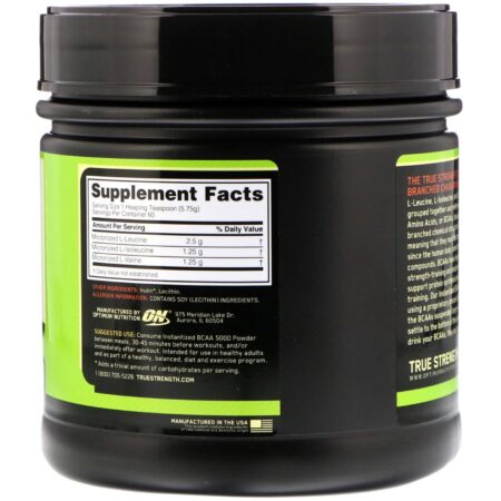 Optimum Nutrition, Instantized BCAA 5000 Powder, Sem Sabor, 345 g (12,16 oz) - Image 2