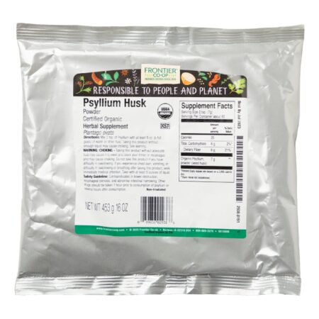 Frontier Natural Products, Organic Psyllium Husk Powder, 16 oz (453 g) - Image 2