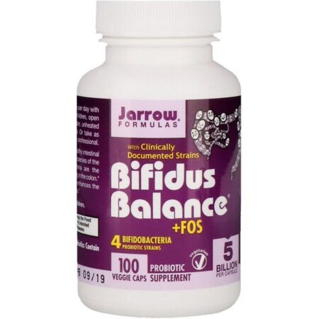 Jarrow Formulas, Equilíbrio de Bifidus +FOS, 100 cápsulas vegetarianas (Ice)