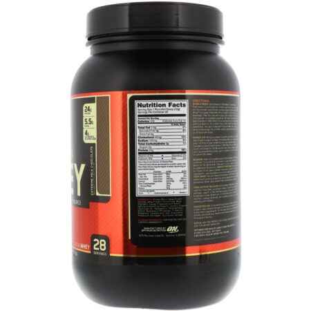 Optimum Nutrition, Gold Standard 100% Whey, Chocolate ao Leite, 909 g (2 lb) - Image 2