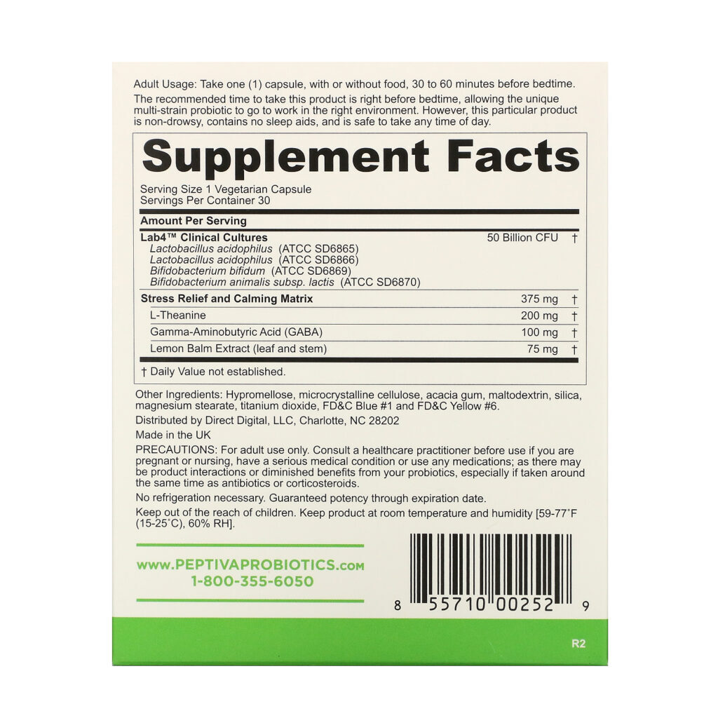 Peptiva, Clinically Validated Probiotics, Advanced Digestive Relief, 30 Vegetarian Capsules - Imagem 2