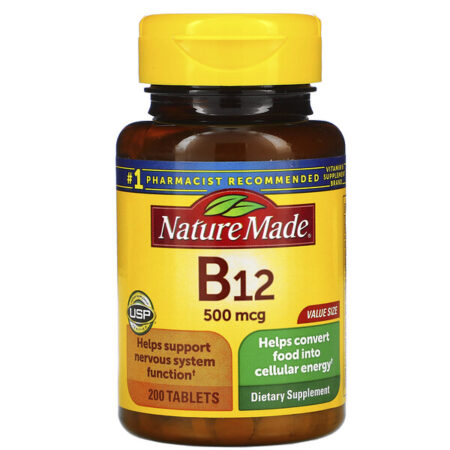 Nature Made, Vitamin B-12, 500 mcg, 200 Tablets