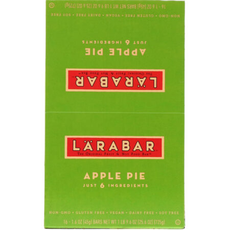 Larabar, The Original Fruit & Nut Food Bar, Apple Pie, 16 Bars, 1.6 oz (45 g) Each - Image 2