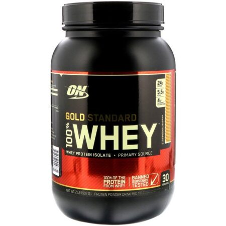 Optimum Nutrition, Gold Standard, Whey 100%, Banana Morango, 907 g (2 lbs)