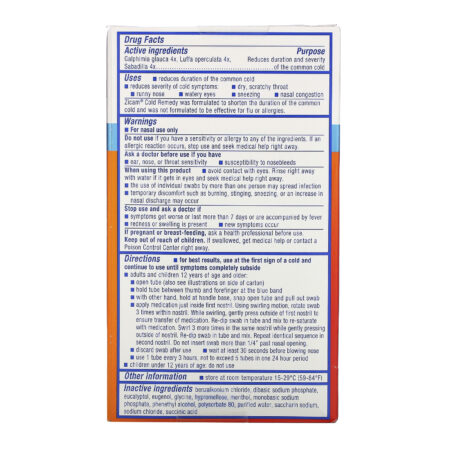 Zicam, Cold Remedy, Nasal Swabs, 20 Medicated Swabs - Image 2