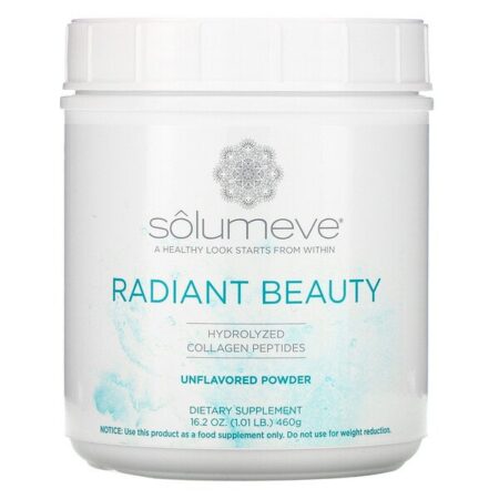 Solumeve, Radiant Beauty, Peptídeos de Colágeno Hidrolisado, Sem Sabor, 460 g (1 lb)