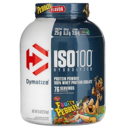 Dymatize Nutrition, ISO100 Hydrolyzed, 100% Whey Protein Isolate, Fruity Pebbles, 5 lb (2.3 kg)