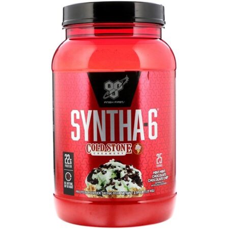 BSN, Syntha-6, Cold Stone Creamery, Sabor de Hortelã e Pedaços de Chocolate, 1,17 kg (2,59 lb)